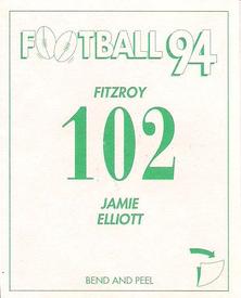 1994 Select AFL Stickers #102 Jamie Elliott Back